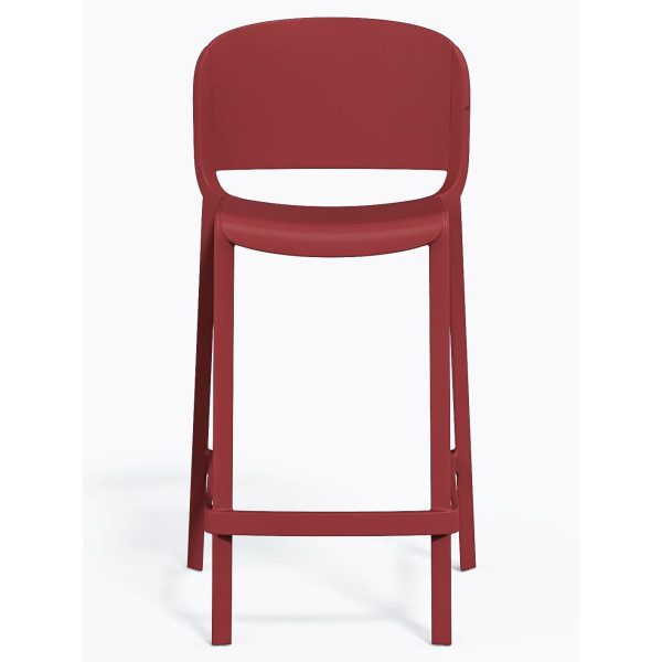 Полубарный уличный стул Pedrali Dome 262/RO Красный-1