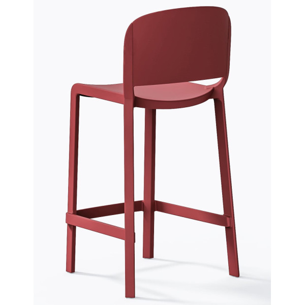 Полубарный уличный стул Pedrali Dome 262/RO Красный-3