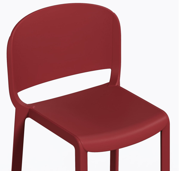 Полубарный уличный стул Pedrali Dome 262/RO Красный-6