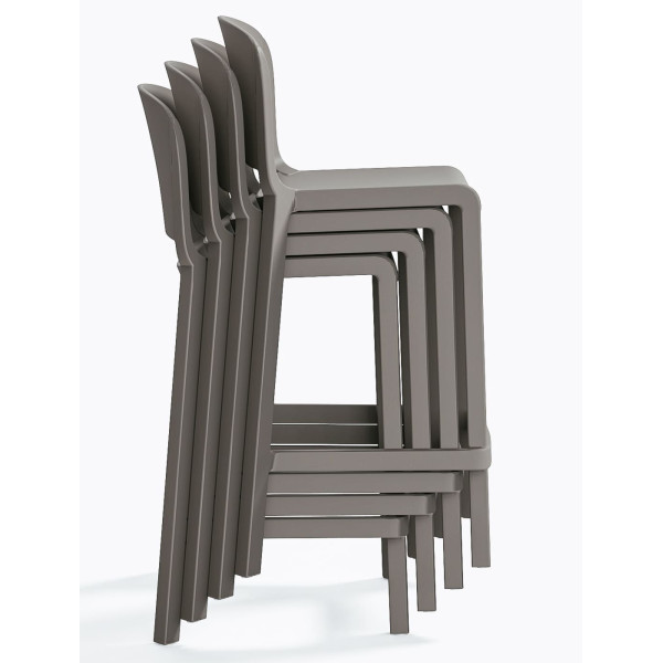 Полубарный уличный стул Pedrali Dome 262/BE Серый-5