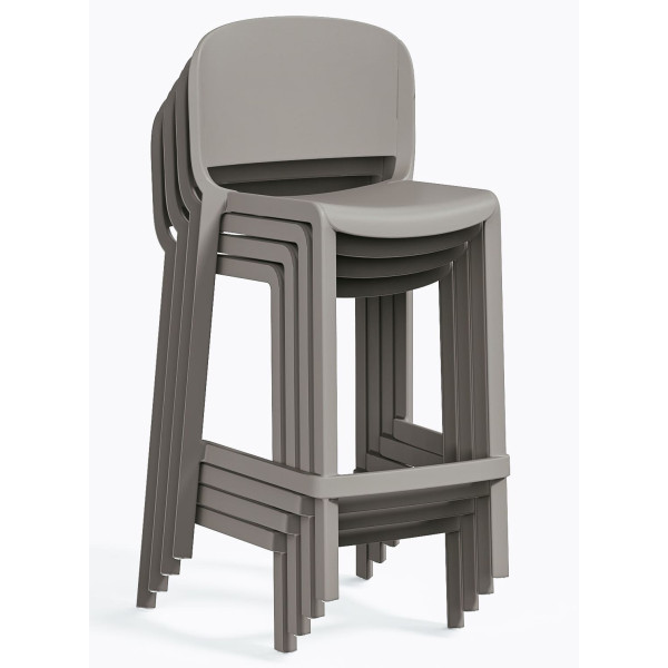 Полубарный уличный стул Pedrali Dome 262/BE Серый-4