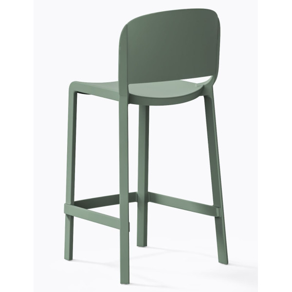 Полубарный уличный стул Pedrali Dome 262/VE2 Зеленый-3