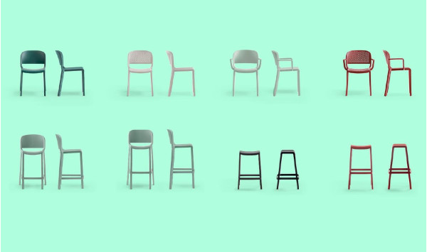 Полубарный уличный стул Pedrali Dome 262/NE Черный-9