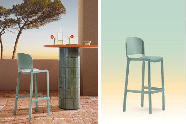 Полубарный уличный стул Pedrali Dome 262/NE Черный-8