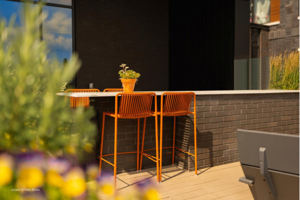 Напівбарний вуличний стілець Pedrali Tribeca 3667/TEE Теракотовий-8