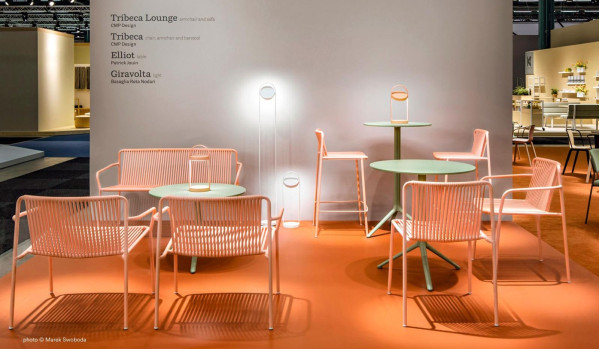 Напівбарний вуличний стілець Pedrali Tribeca 3667/RA100E Рожевий-11