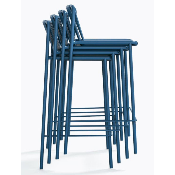 Полубарный уличный стул Pedrali Tribeca 3667/BL300E Синий-6