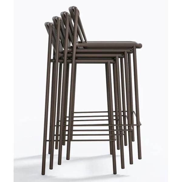 Напівбарний стілець Pedrali Tribeca 3667/MGE Коричневий-6