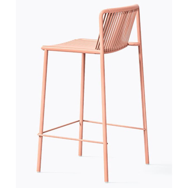 Напівбарний вуличний стілець Pedrali Tribeca 3667/RA100E Рожевий-3