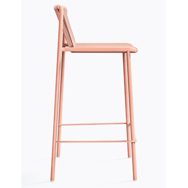 Напівбарний вуличний стілець Pedrali Tribeca 3667/RA100E Рожевий-2