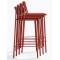 Полубарный уличный стул Pedrali Tribeca 3667/RO400E Красный-6-thumb
