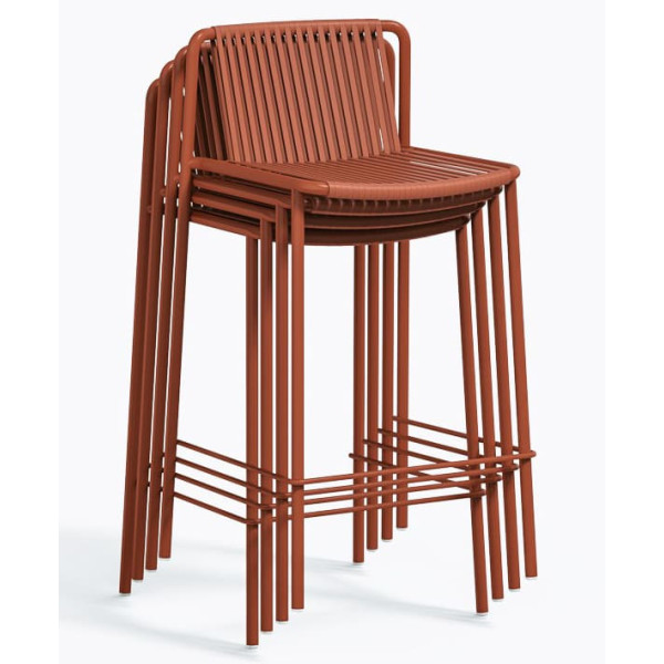 Напівбарний вуличний стілець Pedrali Tribeca 3667/TEE Теракотовий-5