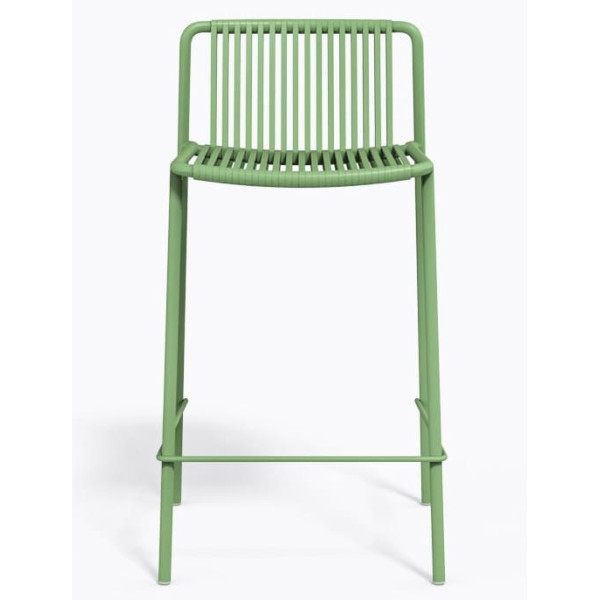 Полубарный уличный стул Pedrali Tribeca 3667/VE100E Зеленый-1