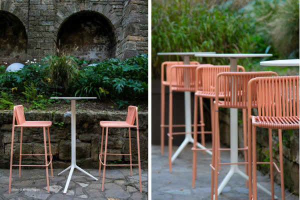 Напівбарний вуличний стілець Pedrali Tribeca 3667/BI200E Білий-14