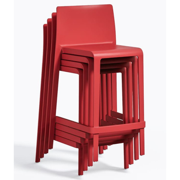 Напівбарний вуличний стілець Pedrali Volt 677/RO Червоний-4