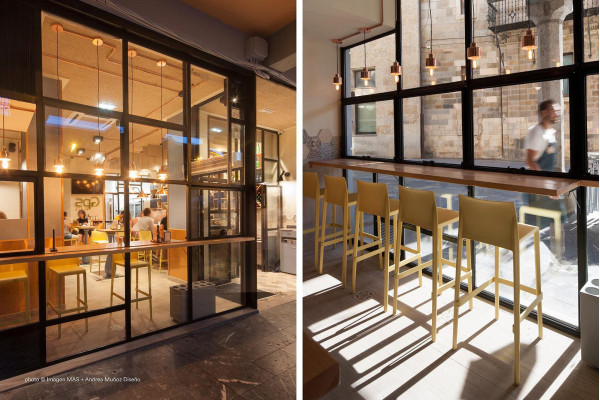 Напівбарний вуличний стілець Pedrali Volt 677/GI Жовтий-7