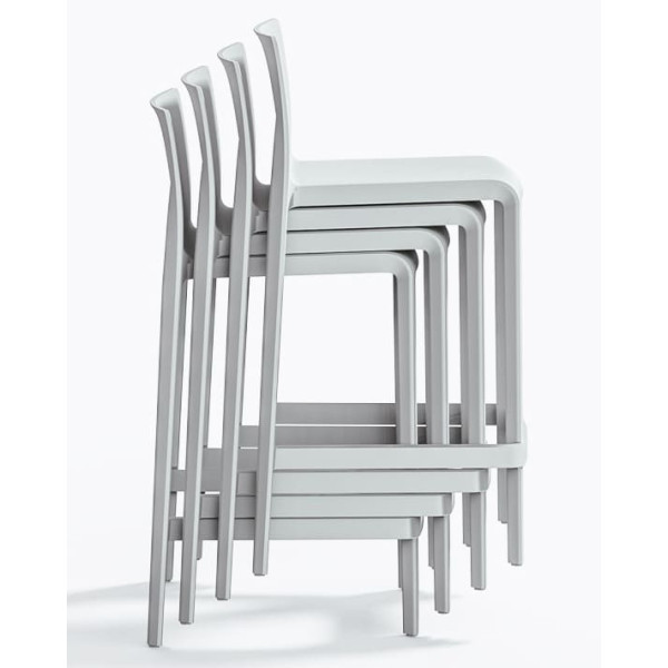 Полубарный уличный стул Pedrali Volt 677/BI Белый-5