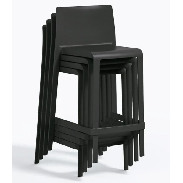 Напівбарний вуличний стілець Pedrali Volt 677/NE Чорний-4