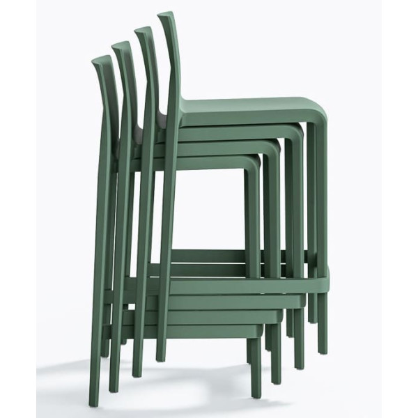 Полубарный уличный стул Pedrali Volt 677/VE Зеленый-5