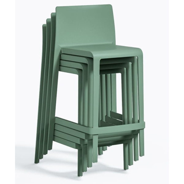 Полубарный уличный стул Pedrali Volt 677/VE Зеленый-4