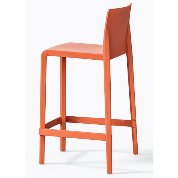 Напівбарний вуличний стілець Pedrali Volt 677/AR Помаранчевий-2