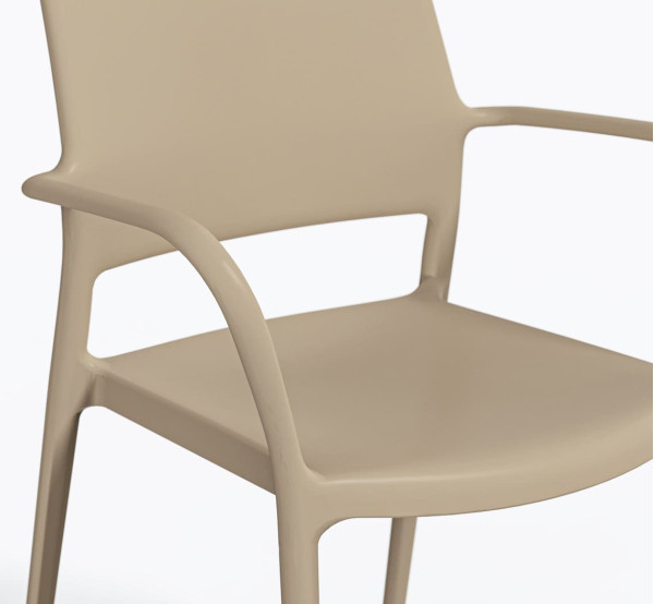 Пластиковый стул Pedrali Ara 315/SA Бежевый-4