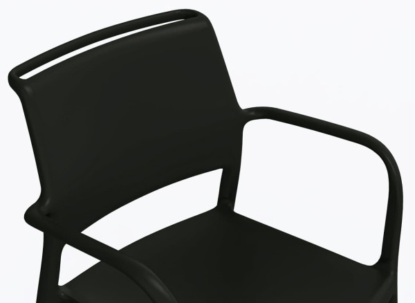 Пластиковый стул Pedrali Ara 315/NE Черный-5