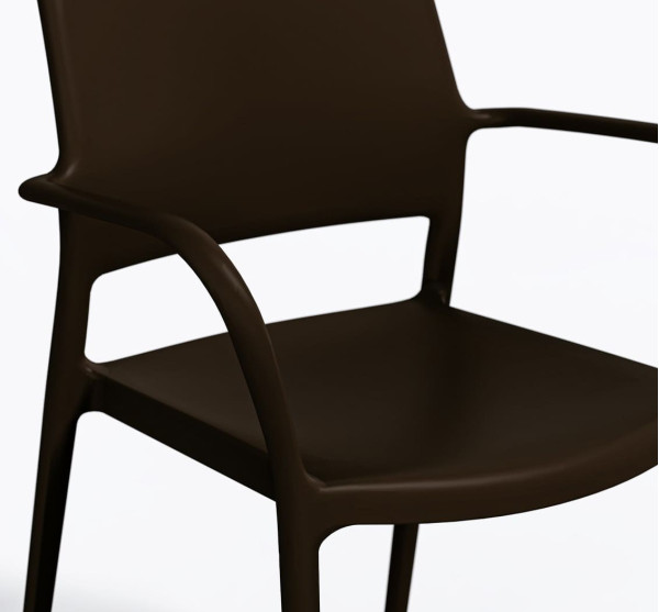 Пластиковый стул Pedrali Ara 315/MA2 Коричневый-4