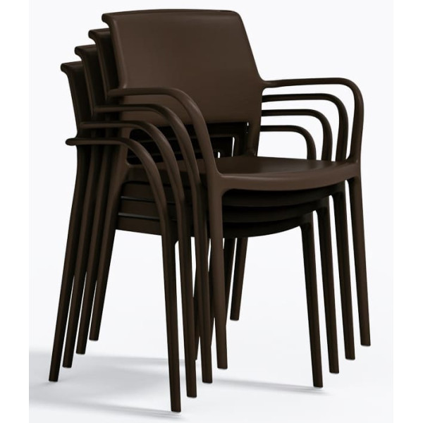 Пластиковый стул Pedrali Ara 315/MA2 Коричневый-6