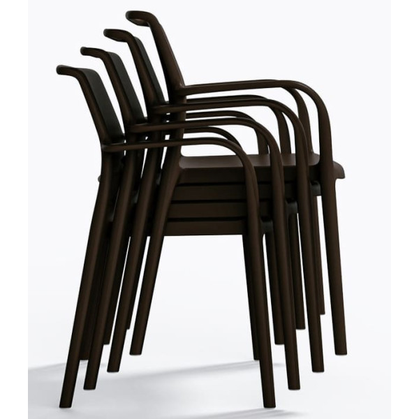 Пластиковый стул Pedrali Ara 315/MA2 Коричневый-7