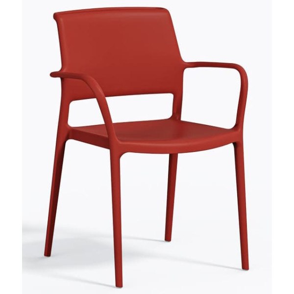 Пластиковий стілець Pedrali Ara 315/RO Червоний-0