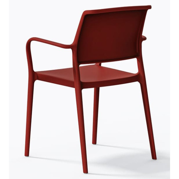 Пластиковий стілець Pedrali Ara 315/RO Червоний-3