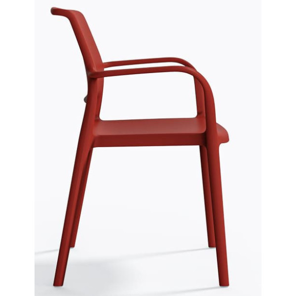 Пластиковий стілець Pedrali Ara 315/RO Червоний-2