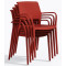 Пластиковий стілець Pedrali Ara 315/RO Червоний-6-thumb