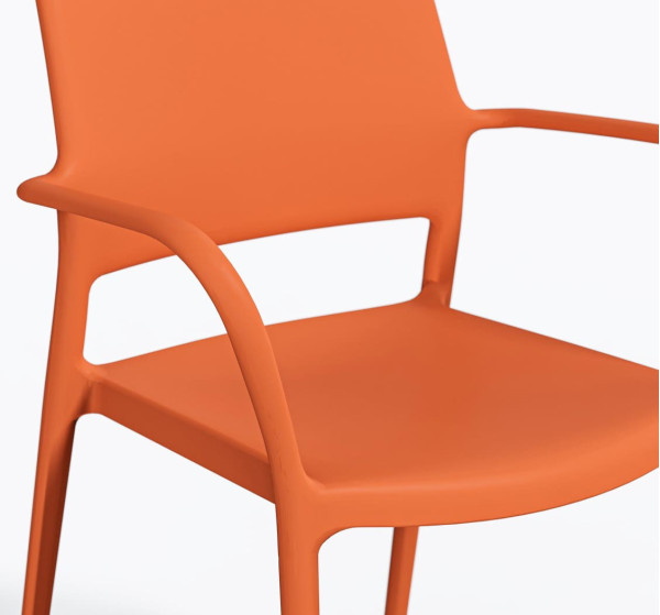 Пластиковый стул Pedrali Ara 315/AR Оранжевый-4