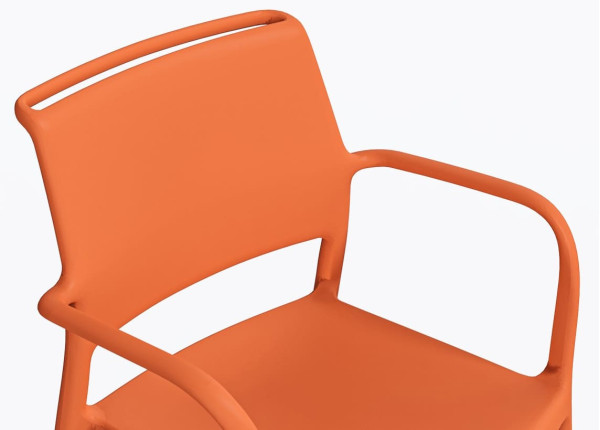 Пластиковый стул Pedrali Ara 315/AR Оранжевый-5
