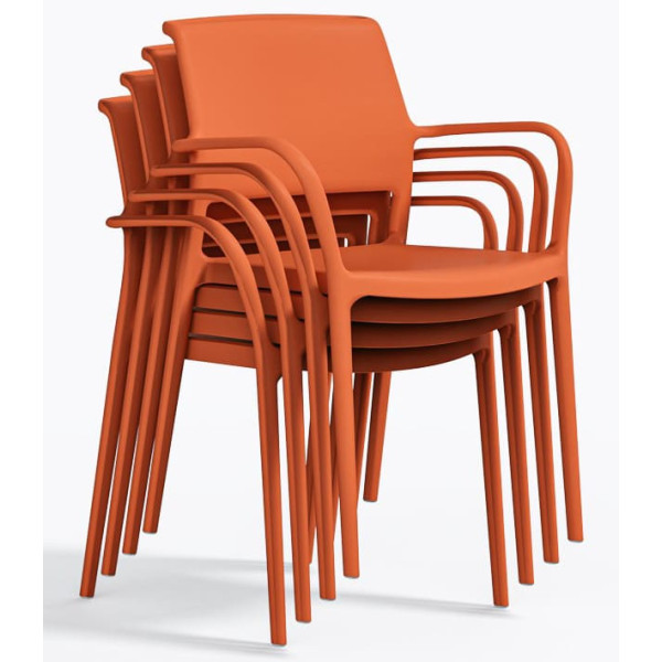 Пластиковый стул Pedrali Ara 315/AR Оранжевый-6