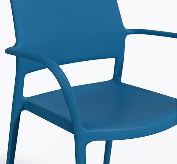 Пластиковий стілець Pedrali Ara 315/BL Синій-4