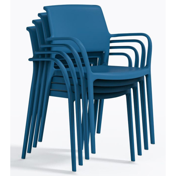 Пластиковий стілець Pedrali Ara 315/BL Синій-6