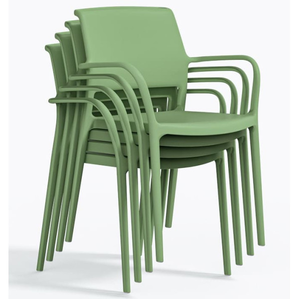 Пластиковый стул Pedrali Ara 315/VS Зеленый-6