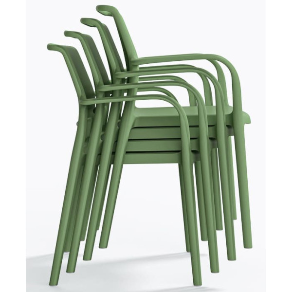 Пластиковый стул Pedrali Ara 315/VS Зеленый-7