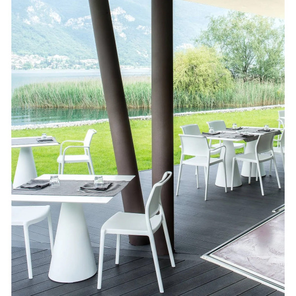 Пластиковий стілець Pedrali Ara 315/BI Білий-13