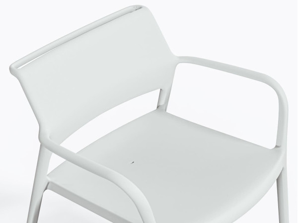 Крісло пластикове Pedrali Ara 316/BI біле для тераси-5