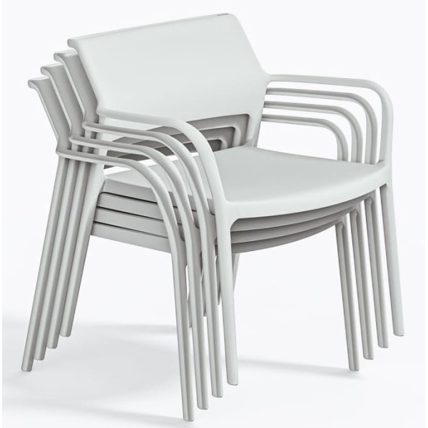 Крісло пластикове Pedrali Ara 316/BI біле для тераси-6