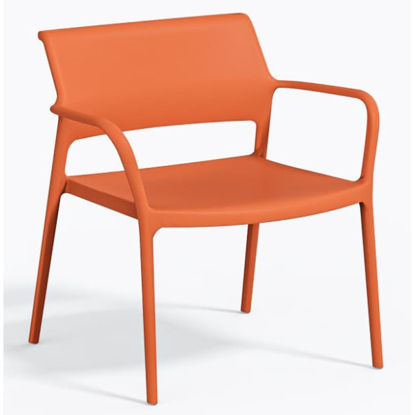 Крісло пластикове Pedrali Ara 316/AR помаранчеве для тераси-0
