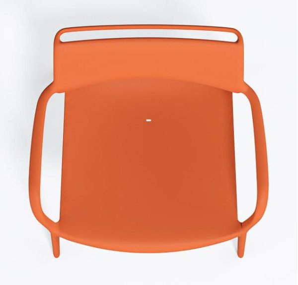 Крісло пластикове Pedrali Ara 316/AR помаранчеве для тераси-4