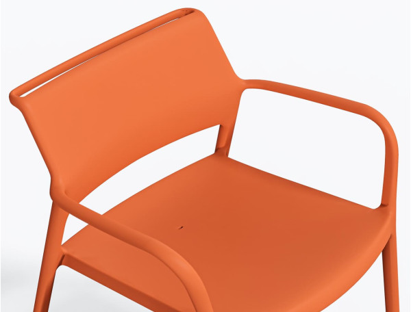 Крісло пластикове Pedrali Ara 316/AR помаранчеве для тераси-5