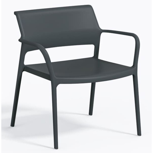 Кресло пластиковое Pedrali Ara 316/GA серое для террасы-0