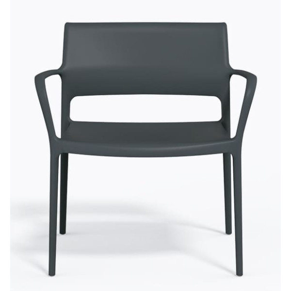 Кресло пластиковое Pedrali Ara 316/GA серое для террасы-1