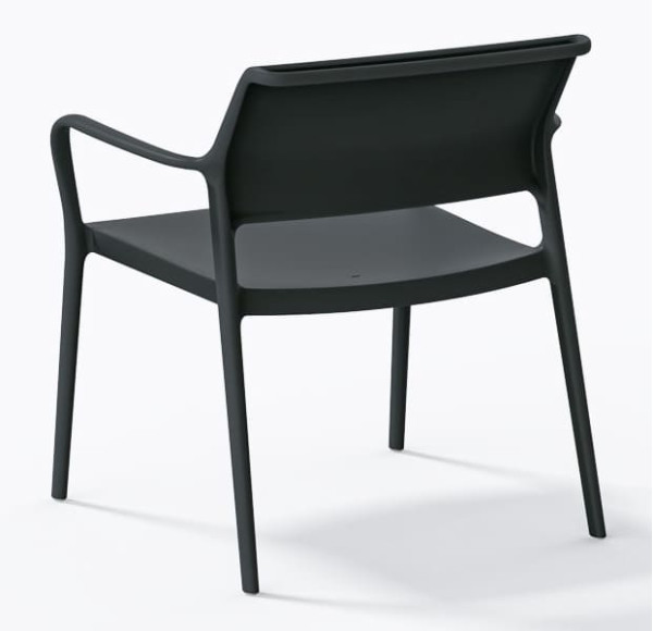 Кресло пластиковое Pedrali Ara 316/GA серое для террасы-3